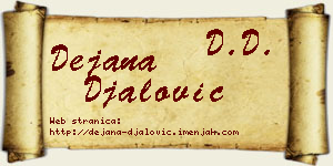 Dejana Đalović vizit kartica
